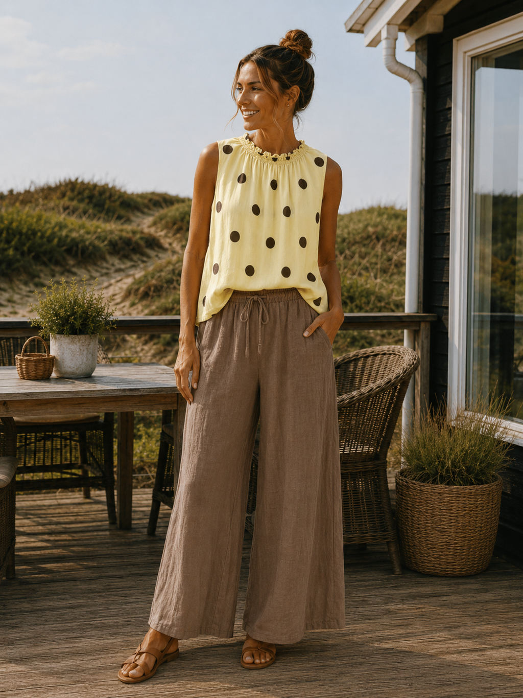 Blus topp Lucina - Yellow