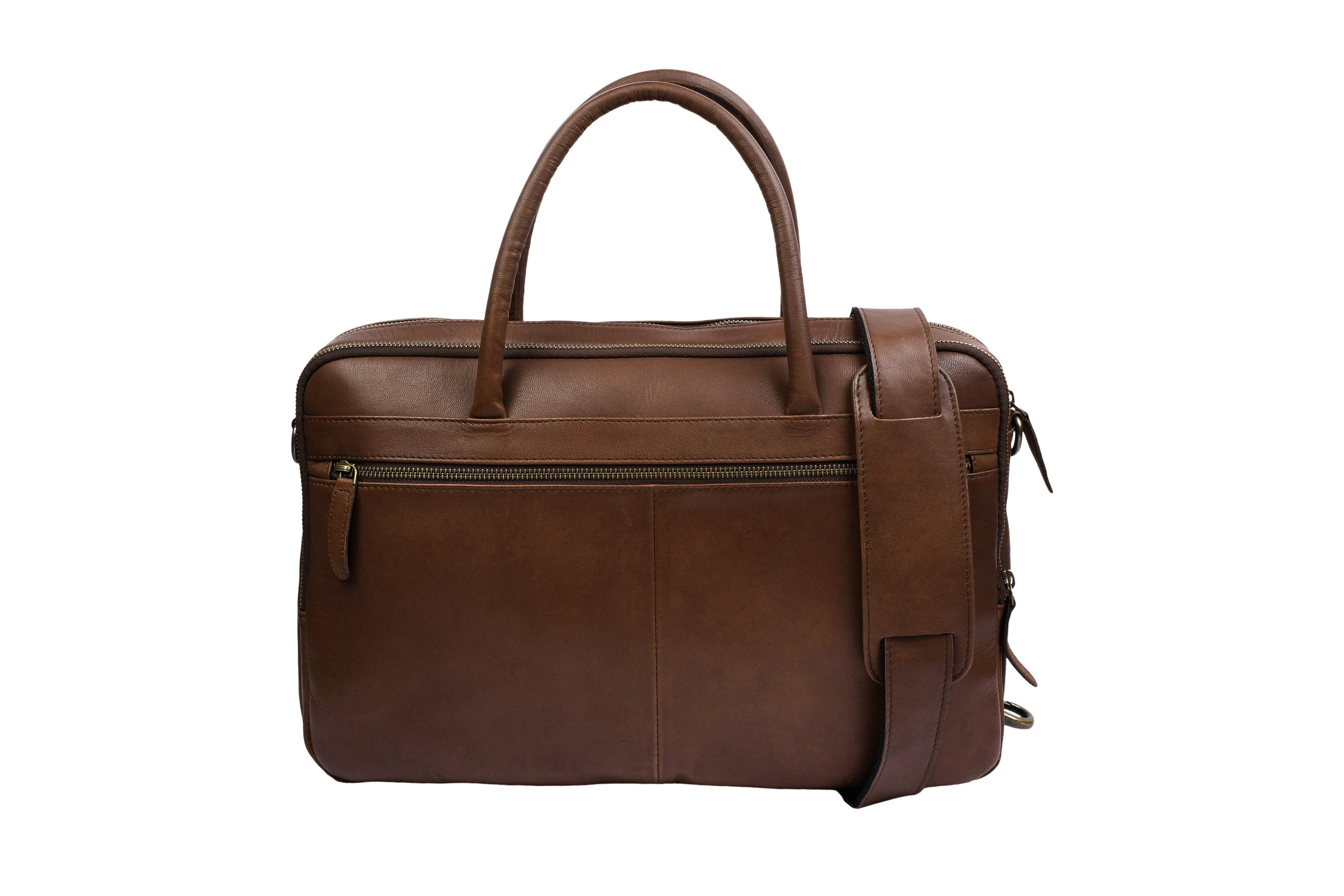 Laptopväska Faust dubbel - Dark brown