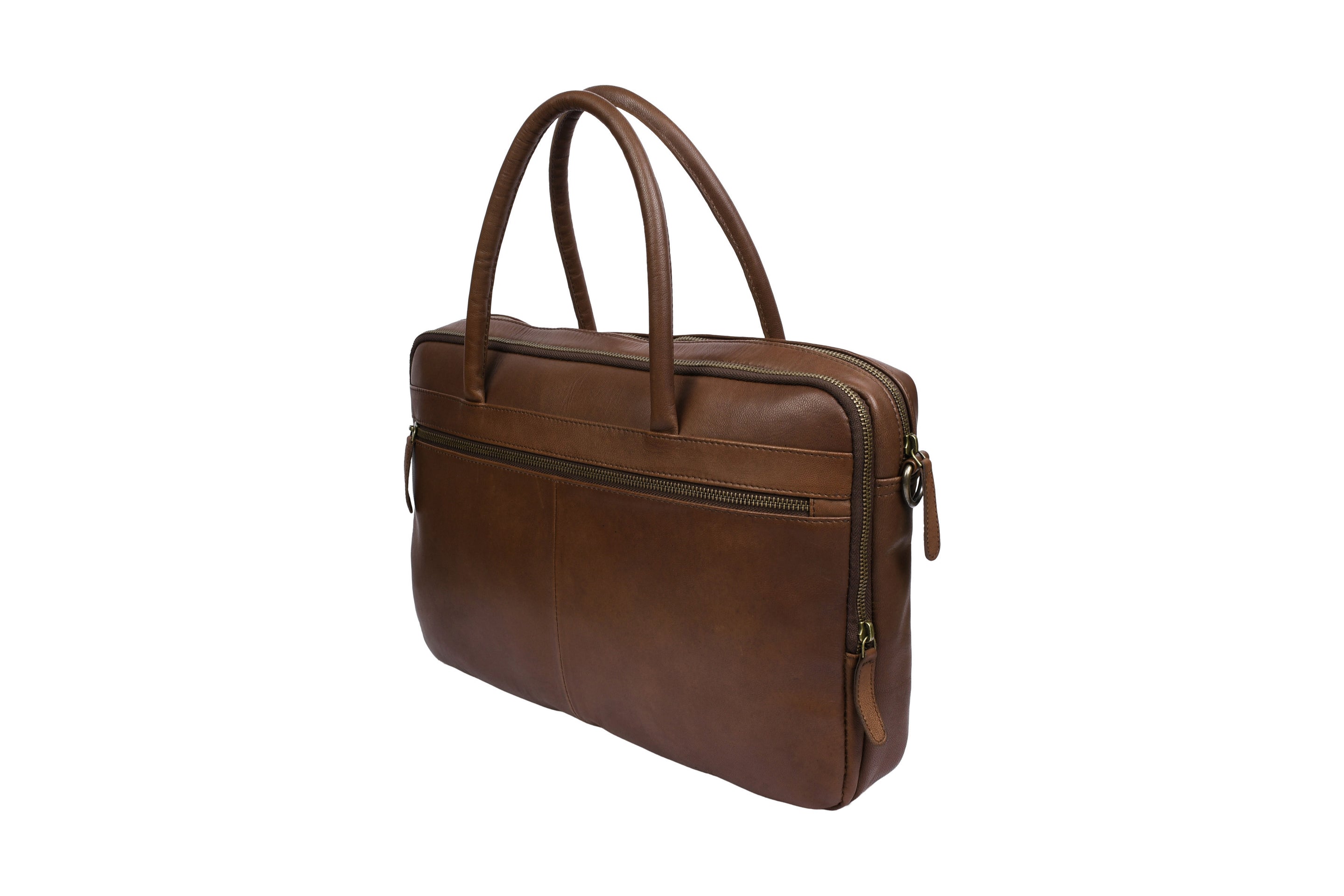 Laptopväska Faust dubbel - Dark brown