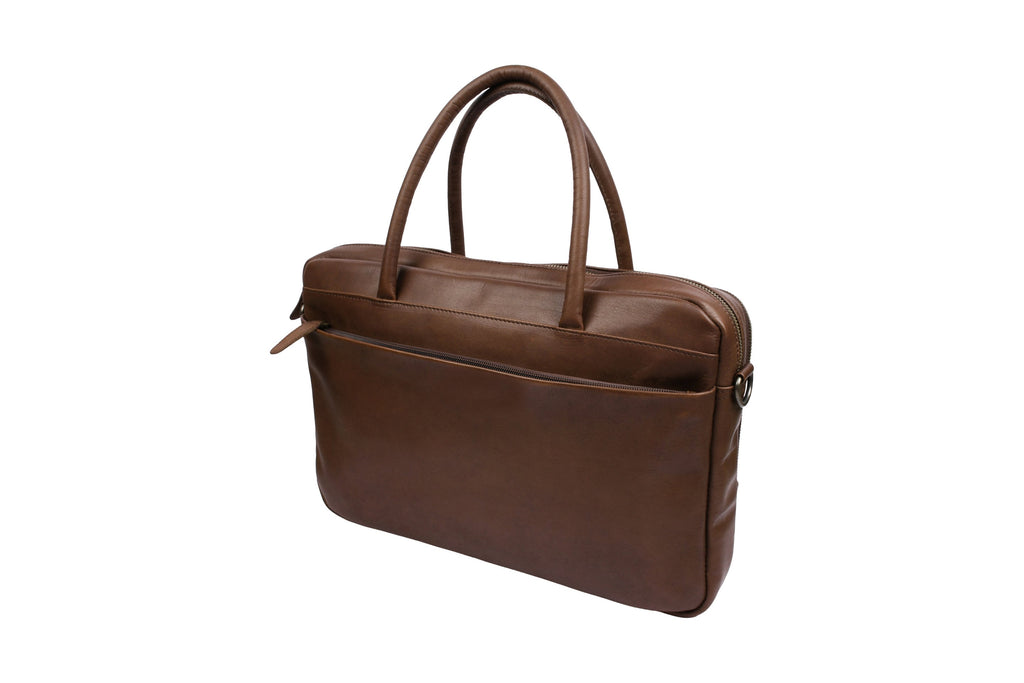 Laptopväska Faust dubbel - Dark brown